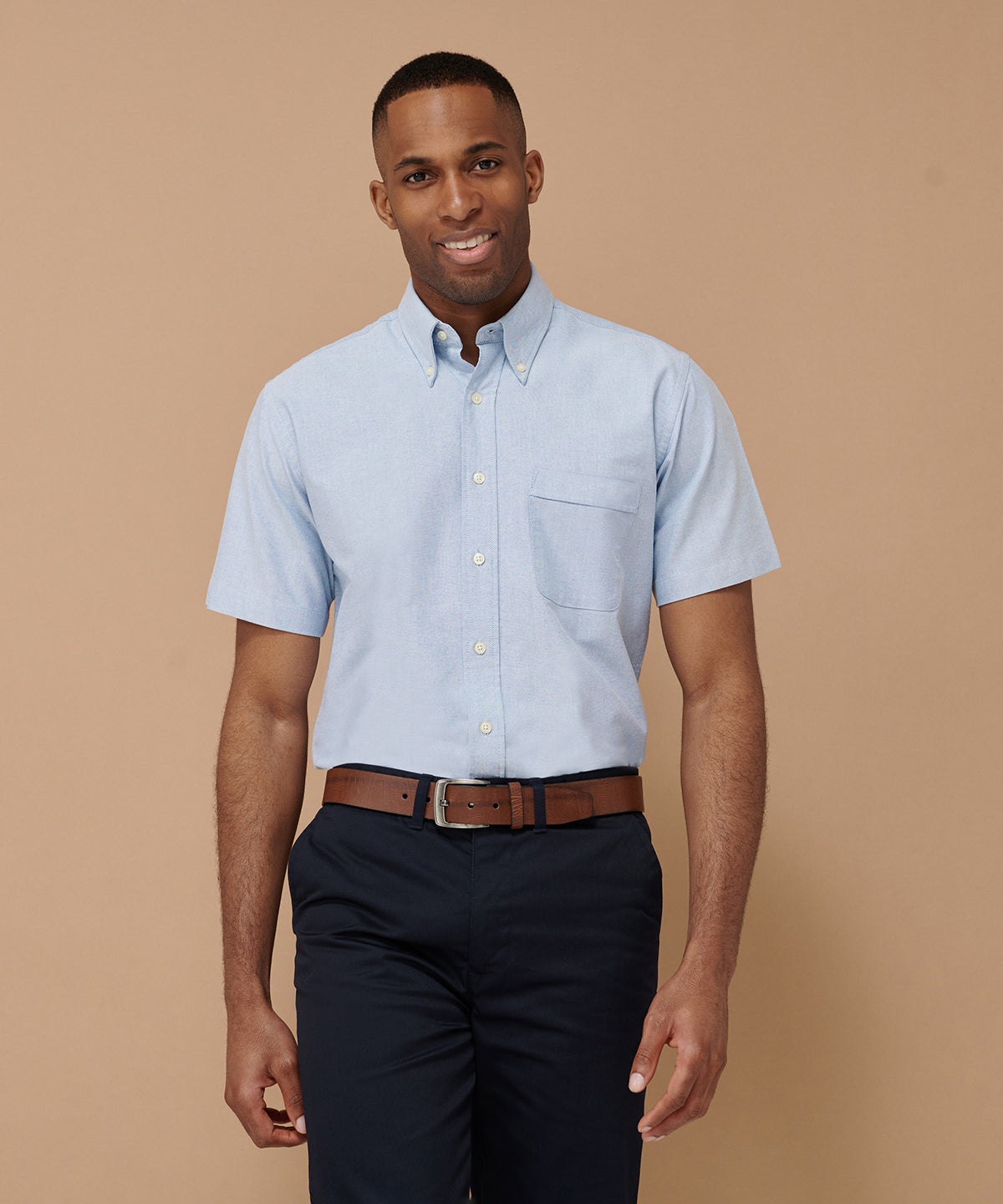 Henbury Short Sleeve Classic Oxford Shirt