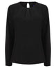 Henbury Women's Pleat Front Long Sleeve Blouse