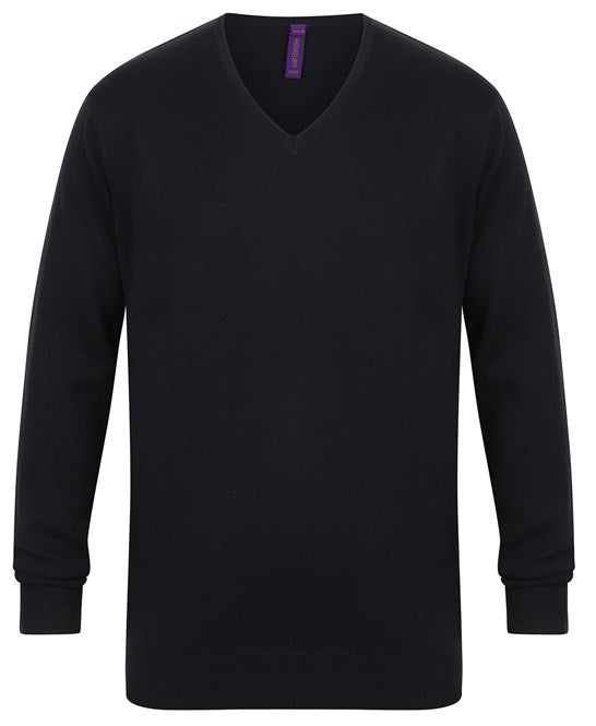 Henbury 12 Gauge V-Neck Jumper