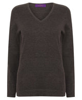 Henbury Women's 12 Gauge V-Neck Jumper