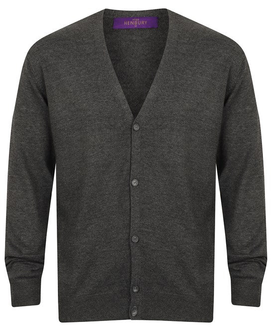 Henbury V-Button Cardigan