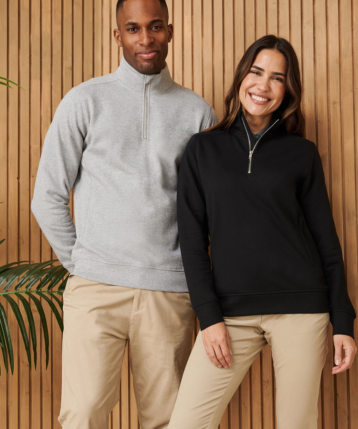 Henbury Unisex Sustainable ¼-Zip Sweatshirt