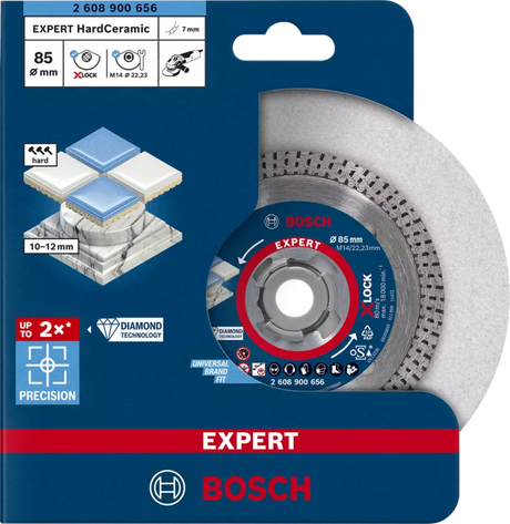 Bosch Professional Expert HardCeramic X-LOCK Diamond Cutting Disc - 85x22.23x1.6x7mm