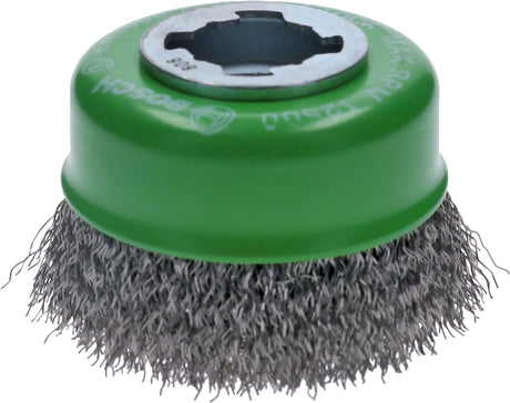 Bosch Professional X-LOCK Cup Brush - Crimped, Stainless Steel, 75mm, 0.3mm Thickness