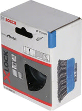 Bosch Professional X-LOCK Cup Brush - Knotted, Steel, 75mm, 0.35mm Thickness