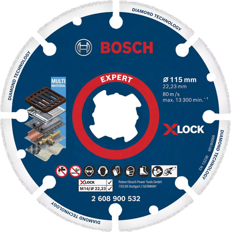 Bosch Professional X-LOCK Diamond Metal Cutting Disc - 115 x 22.23 mm