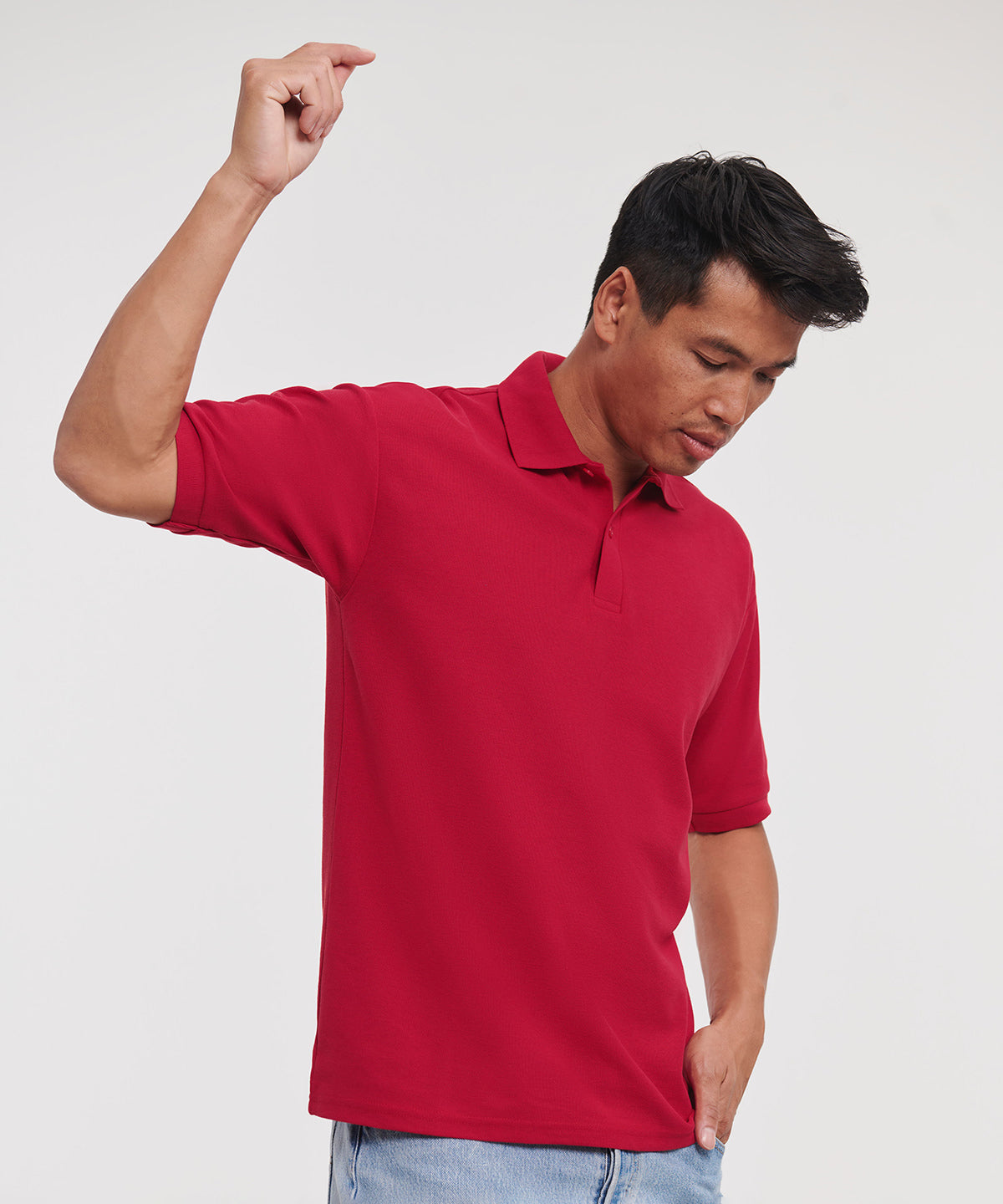 Russell Europe Classic Polycotton Polo - Bright Red