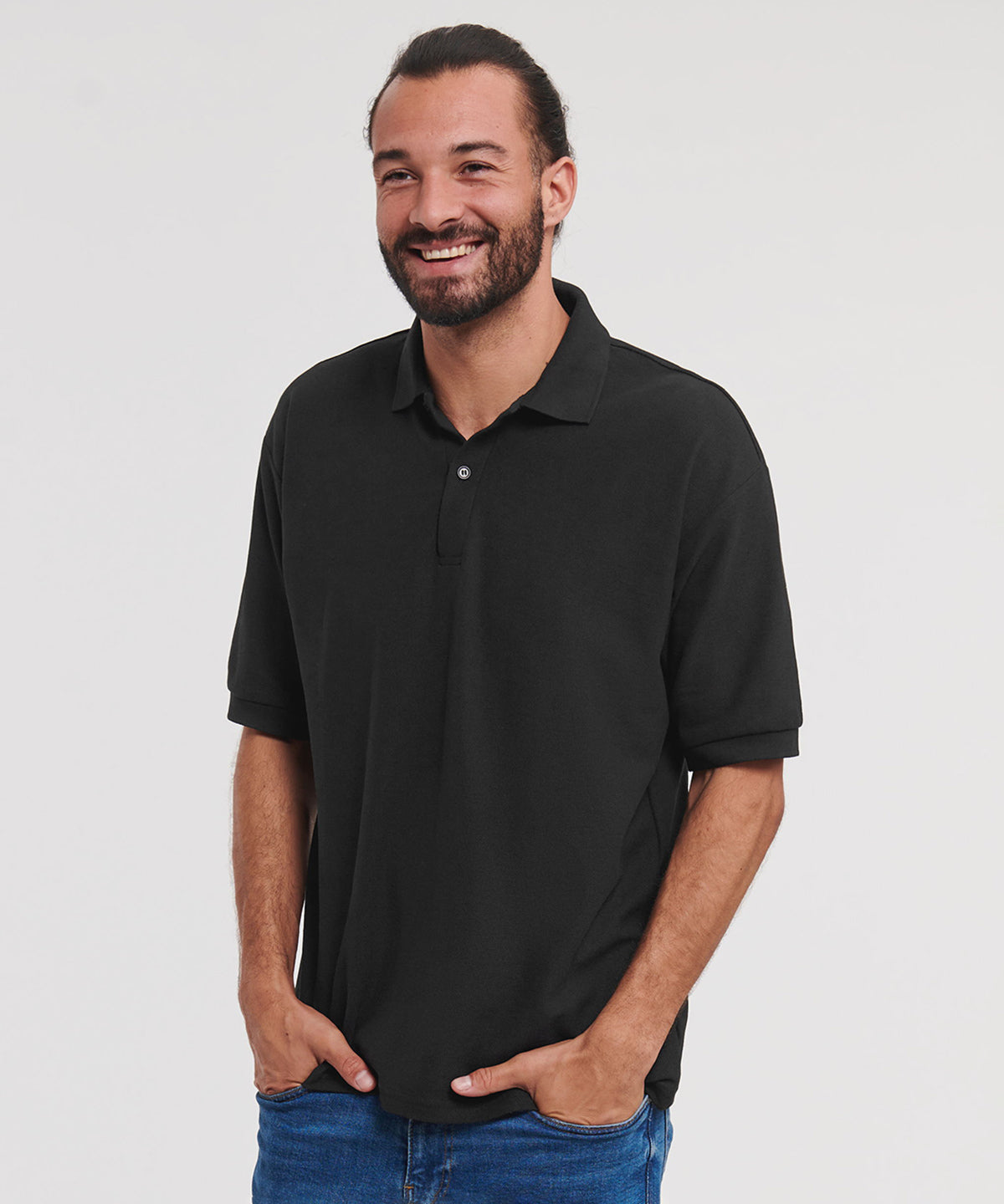 Russell Europe Classic Polycotton Polo - Black