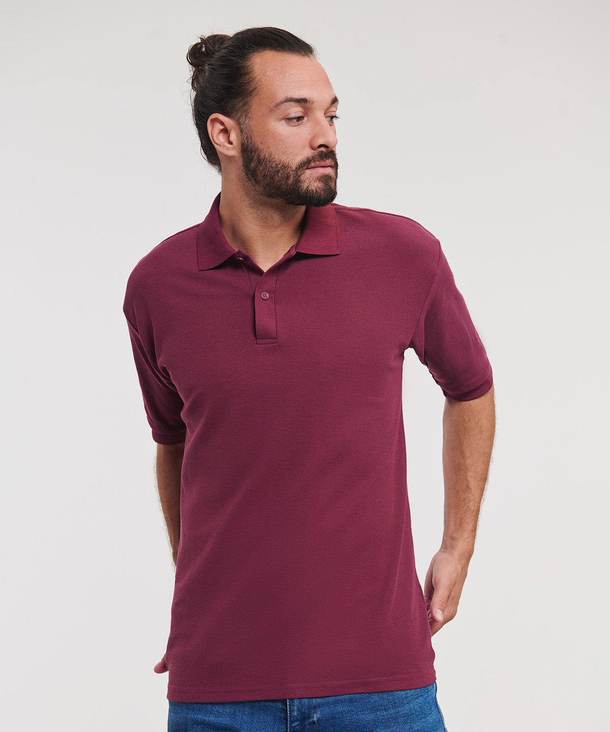 Russell Europe Classic Polycotton Polo - Burgundy