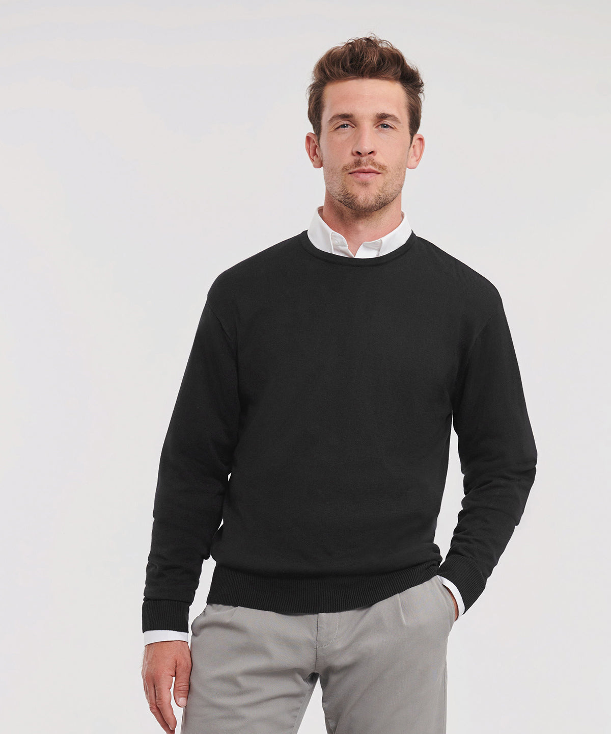 Russell Collection Crew Neck Knitted Pullover