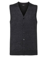 Russell Collection V-Neck Sleeveless Knitted Cardigan