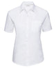 Russell Collection Women's Short Sleeve Pure Cotton Easycare Poplin Shirt