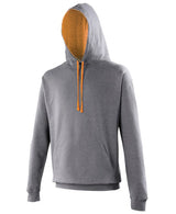 Awdis Just Hoods Varsity Hoodie - Charcoal/Orange Crush