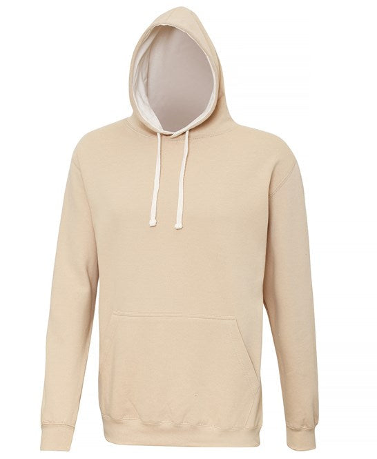 Awdis Just Hoods Varsity Hoodie - Desert Sand/Vanilla Milkshake