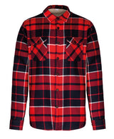 Kariban Sherpa-Lined Checked Shirt Jacket