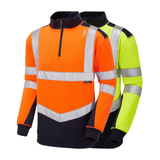Leo Workwear TAPELEY Leo EcoViz Dual Colour 1/4 Zip Sweatshirt
