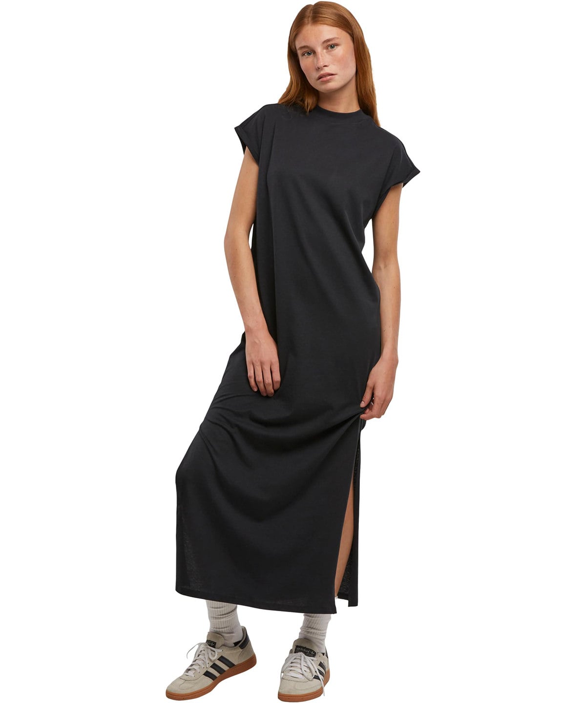 New Morning Studios NM045 Women’s Long Extended Shoulder Dress