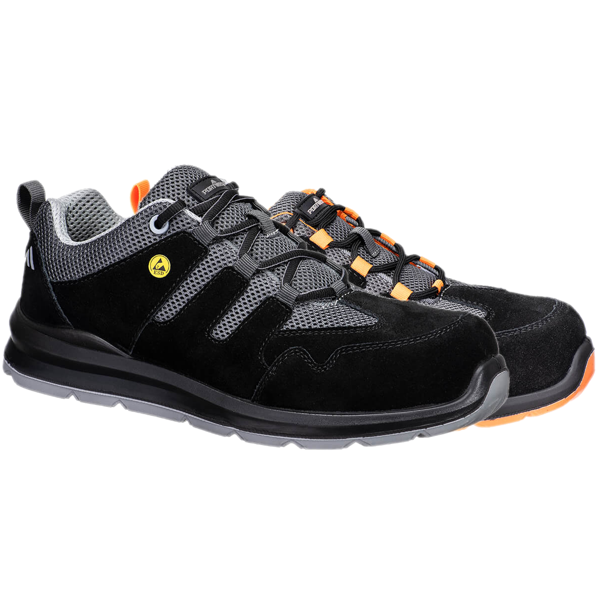 Portwest Composite Cow Suede Leather Trainer S1 ESD SR FO
