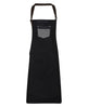 Premier Division Waxed-Look Denim Bib Apron With Faux Leather