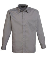 Premier Long Sleeve Poplin Shirt - Dark Grey