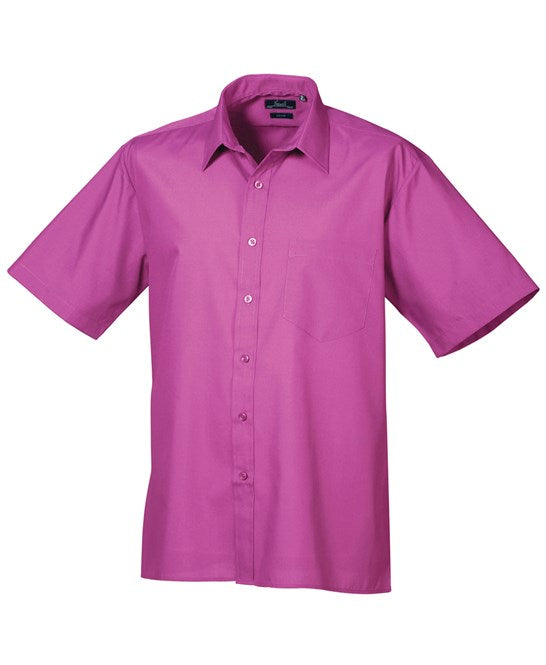 Premier Short Sleeve Poplin Shirt - Hot Pink