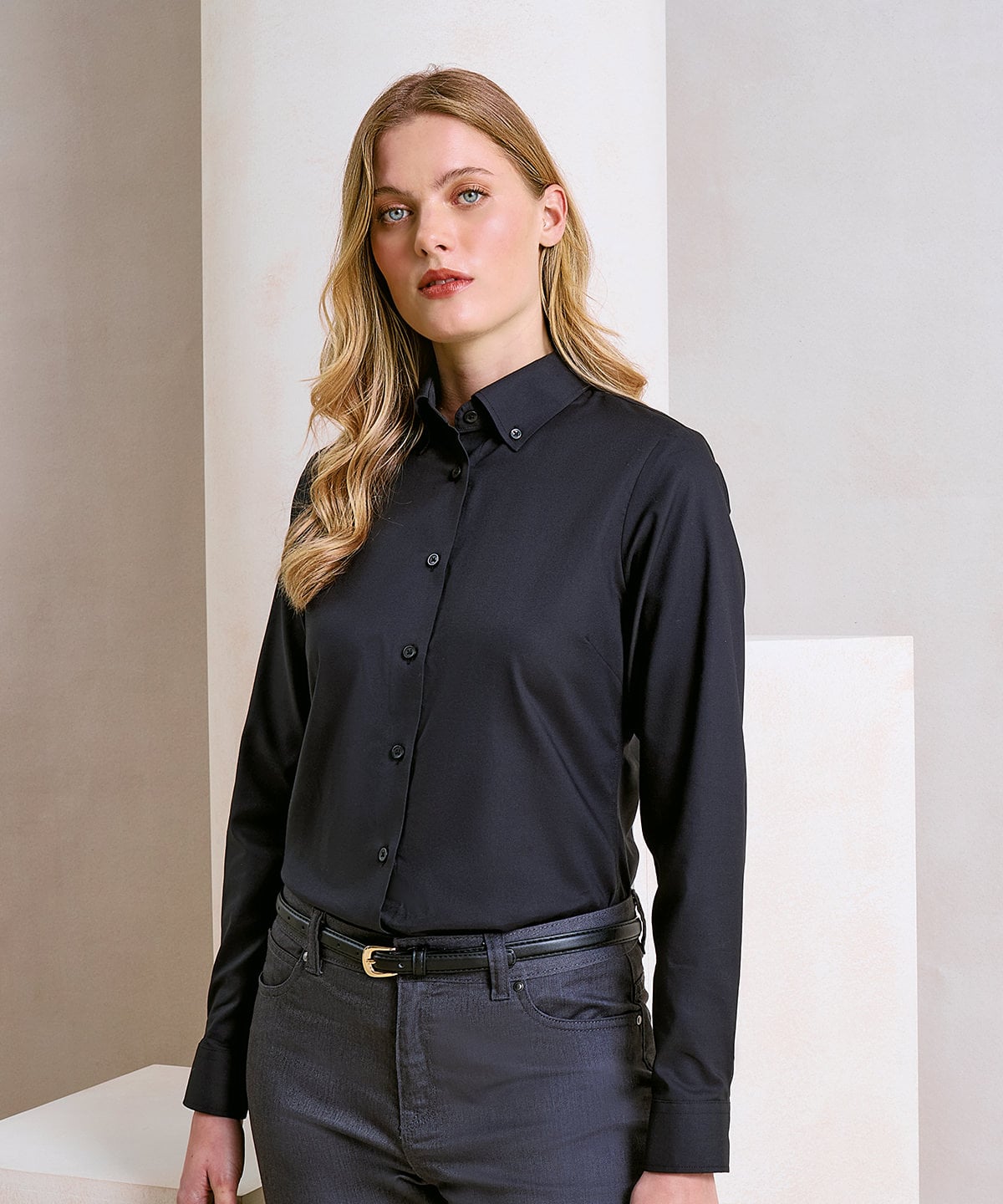 Premier PR384 Women’s ‘supreme’ Oxford Long Sleeve Shirt
