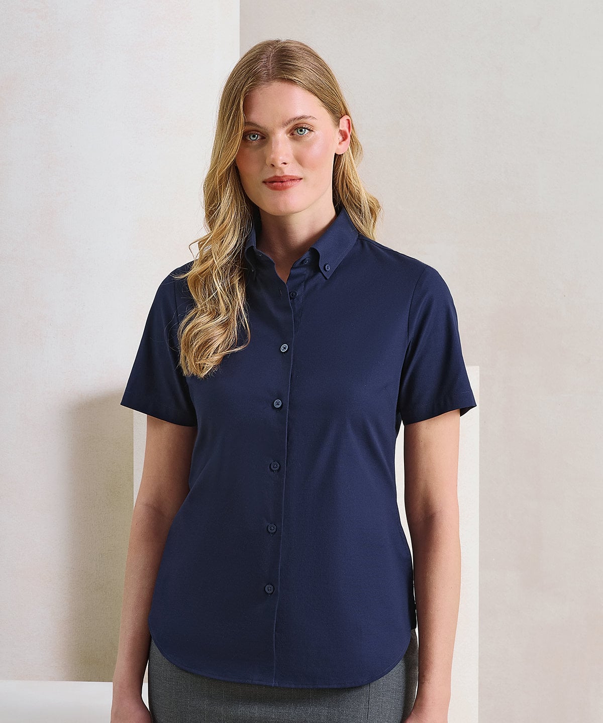 Premier PR386 Women’s ‘supreme’ Oxford Short Sleeve Shirt