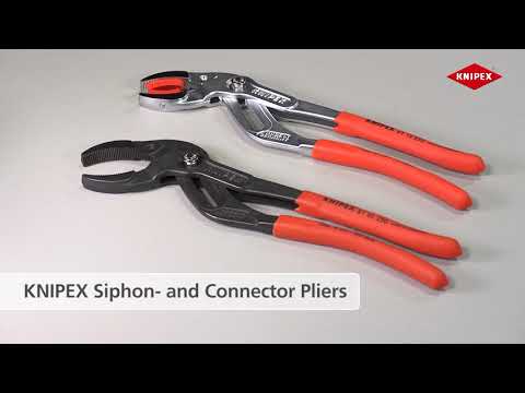 Knipex Plastic Pipe Grip Pliers Plastic Jaws Chrome 250mm - 75mm Capacity