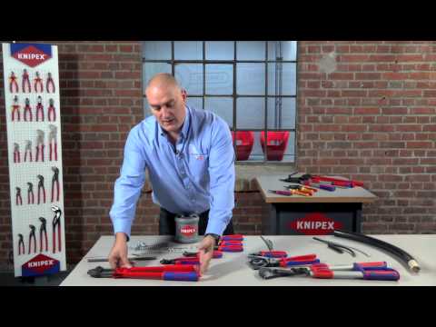 Knipex Cable Shears PVC Grip with Return Spring 165mm