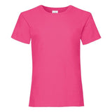 Fruit Of The Loom Girls Valueweight T - Fuchsia