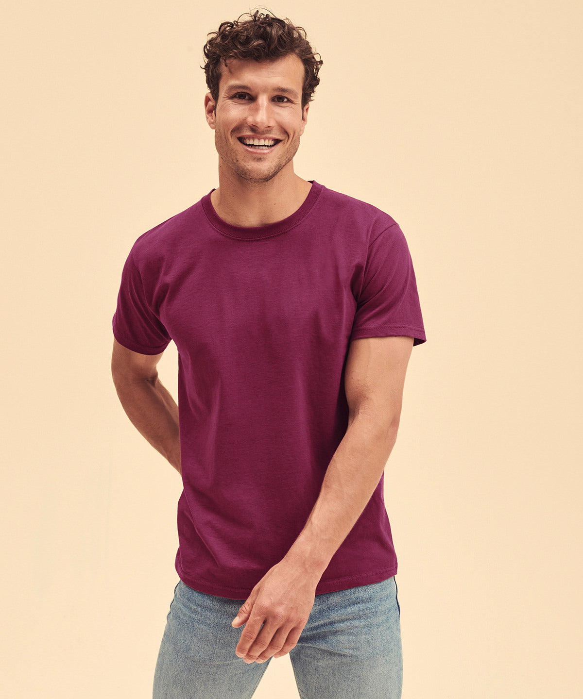 Fruit Of The Loom Valueweight T - Heather Burgundy