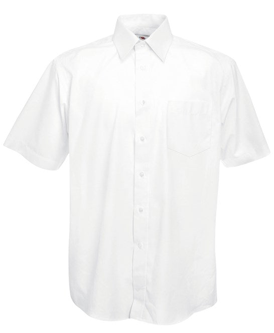 Fruit Of The Loom Poplin Short Sleeve Shirt