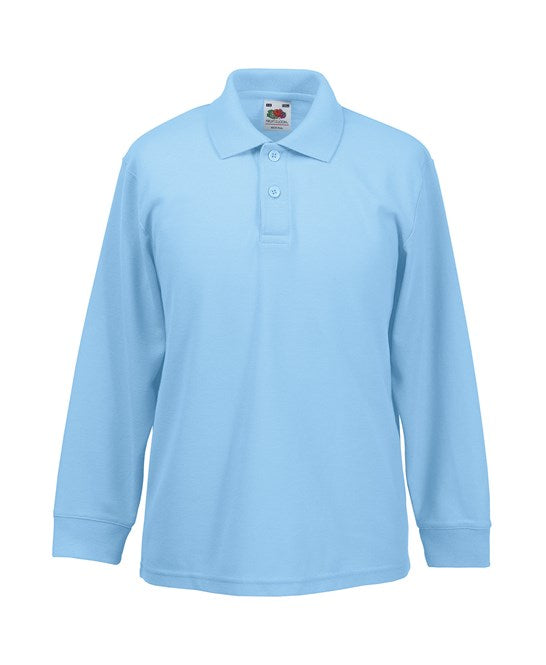 Fruit Of The Loom Kids Long Sleeve 65/35 Polo