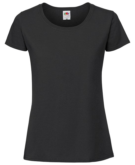 Fruit Of The Loom Women's Iconic 195 Ringspun Premium T-Shirt - Black