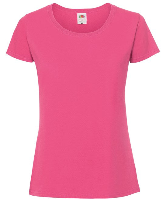 Fruit Of The Loom Women's Iconic 195 Ringspun Premium T-Shirt - Fuchsia