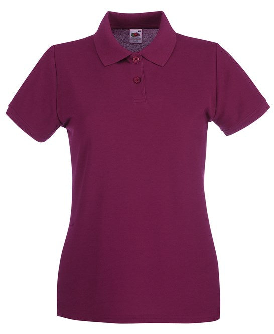 Fruit Of The Loom Women's Premium Polo - Burgundy