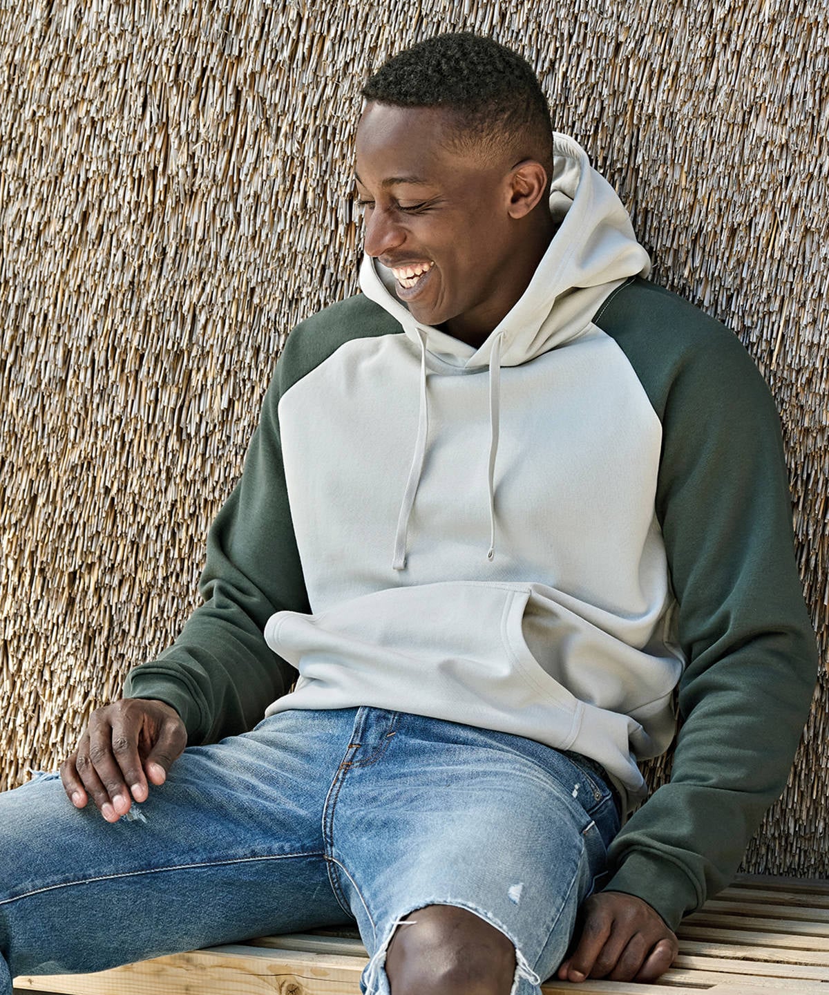 Tee Jays TJ123 Unlabeled Two-Tone Hooded Sweatshirt (5156)