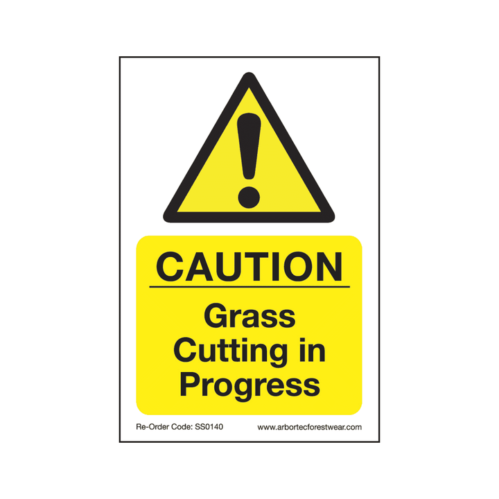 Arbortec Corex Safety Sign Grass Cutting in Progress