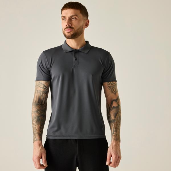 Regatta Professional Men's Pro Wicking Pique Polo Shirt - Navy & Grey
