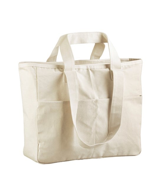 Westford Mill WM604 Double-Handle Cargo Pocket Tote