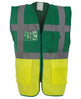 Yoko Multifunctional Executive Hi-Vis Waistcoat - Paramedic Green/Yellow