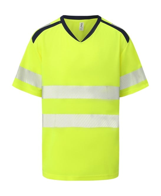 Yoko YK054 Hi-Vis Mandarin Collar Comfort Trim T-Shirt (hvj430)