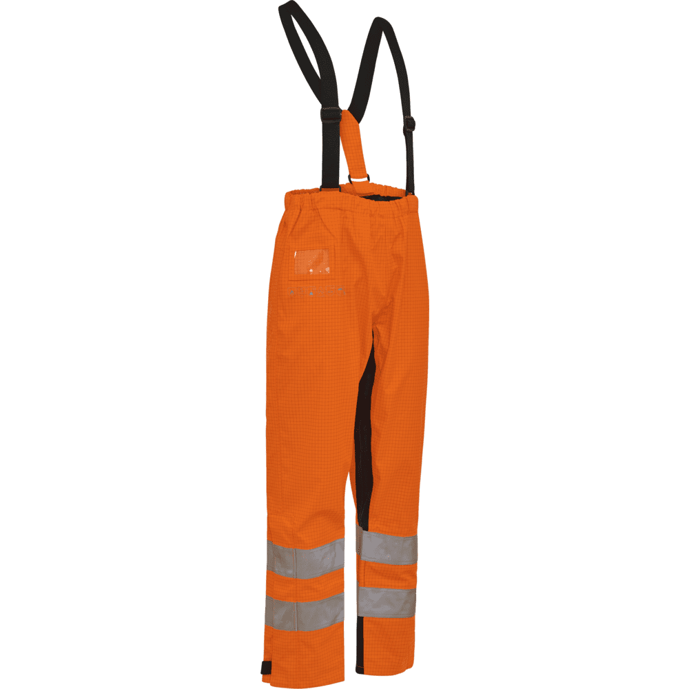 ELKA Securetech Multinorm Electric Arc Waist Trousers 082460R #colour_hi-vis-ora-navy