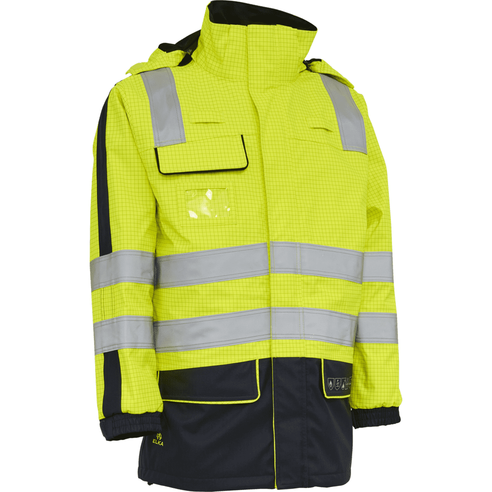 ELKA Securetech Multinorm Electric Arc Jacket 086060R #colour_hi-vis-yell-navy