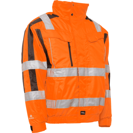 ELKA Visible Xtreme 2-In-1 Bomber Jacket 086101R #colour_hi-vis-orange-black