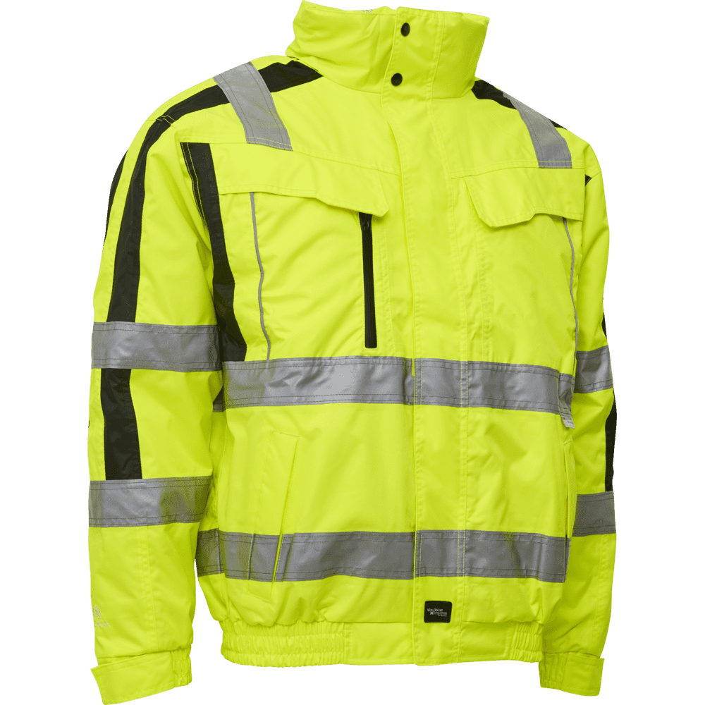 ELKA Visible Xtreme 2-In-1 Bomber Jacket 086101R #colour_hi-vis-yell-black