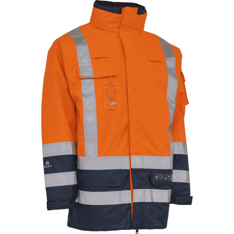 ELKA Securetech Multinorm Shell Jacket 086151R #colour_hi-vis-ora-navy