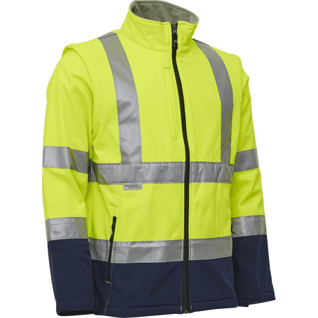 ELKA Visible Xtreme Softshell Jacket 086500R #colour_hi-vis-yell-navy