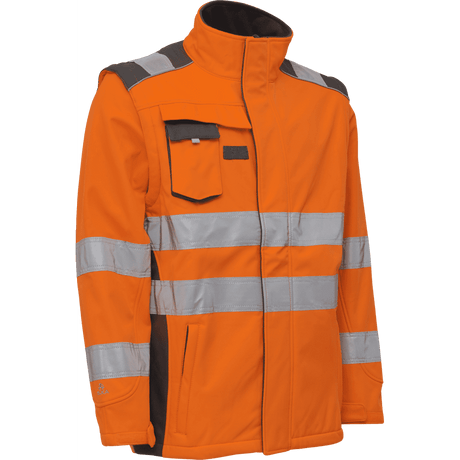 ELKA Visible Xtreme Softshell Jacket 116504R #colour_hi-vis-orange-grey