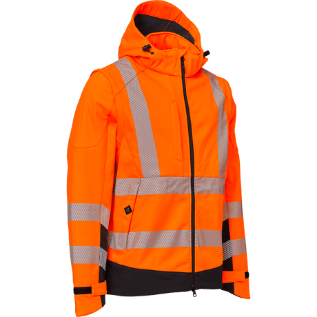 ELKA Visible Xtreme Softshell Jacket 117300R #colour_hi-vis-orange-black